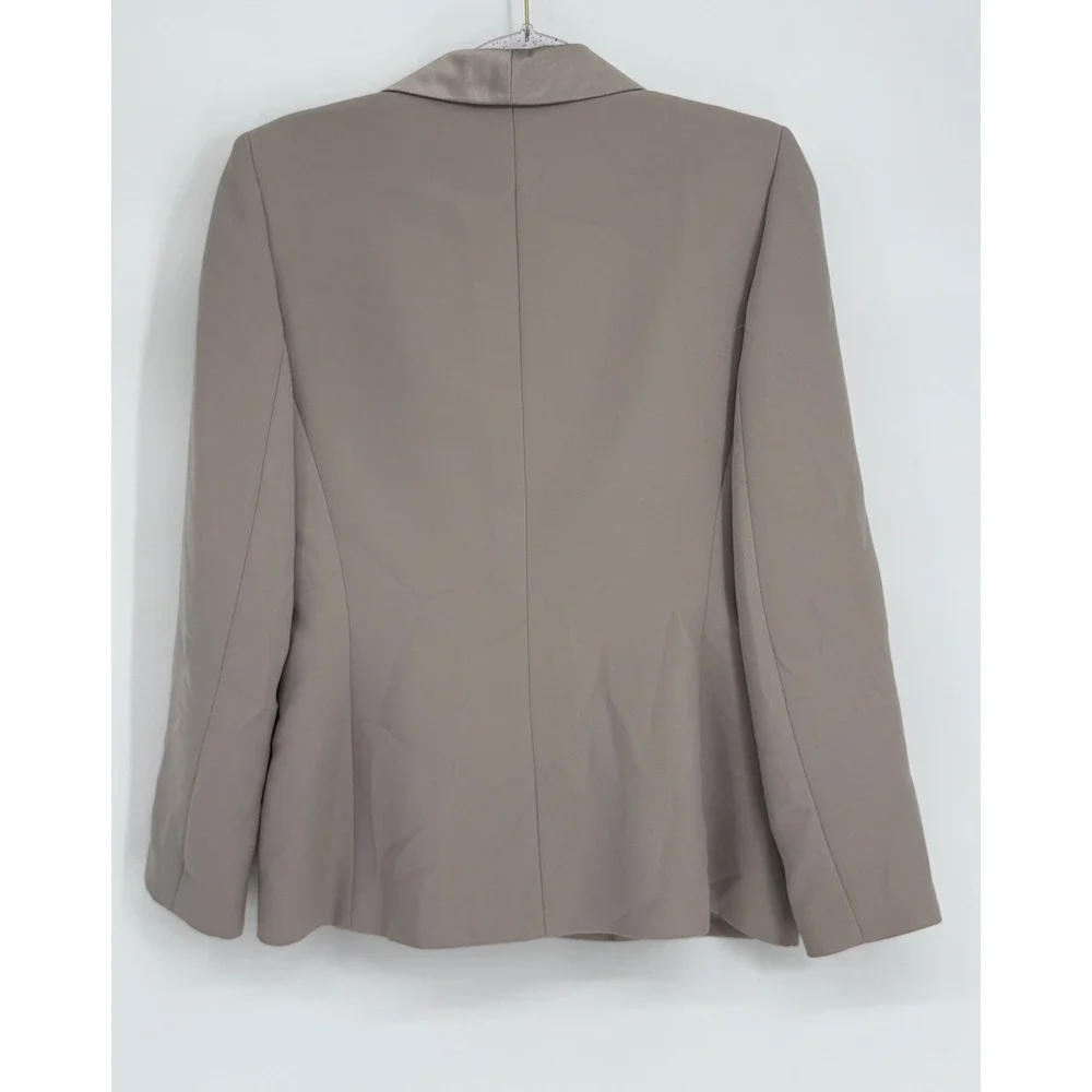Kasper & Company ASL Taupe Three Button Tailored Blazer Jacket Womens Sz 6